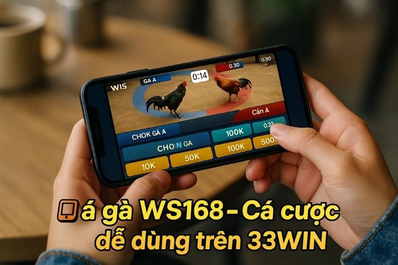 Trận đấu đá gà trực tiếp từ WS168 trên nền tảng 33WIN – Giao diện cá cược dễ sử dụng, tương thích di động.