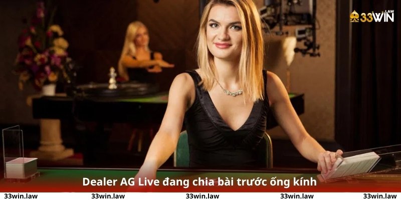 Dealer AG Live đang chia bài trước ống kính – minh bạch tuyệt đối, không che giấu