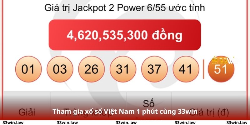 Tham gia xổ số Việt Nam 1 phút cùng 33win, hỗ trợ người chơi phân tích xu hướng chính xác.